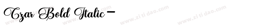 Czar Bold Italic字体转换
